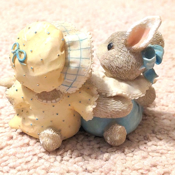 1995 Enesco My Blushing Bunnies "I'm Blessed To Have A Friend Like You" Figurine - Picture 7 of 10